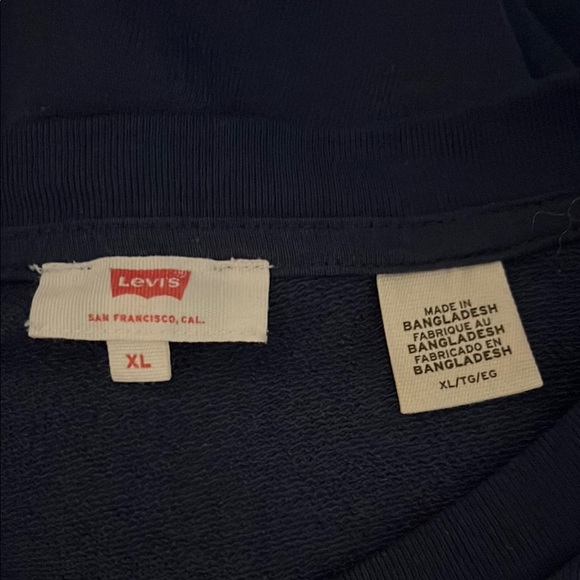 Levi's Blue Crew Neck Sweatshirt with Logo - Picture 5 of 5